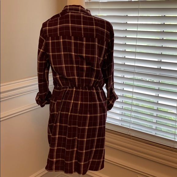 NWT Abercrombie Knot Front Shirt Dress Sz L - Picture 4 of 6